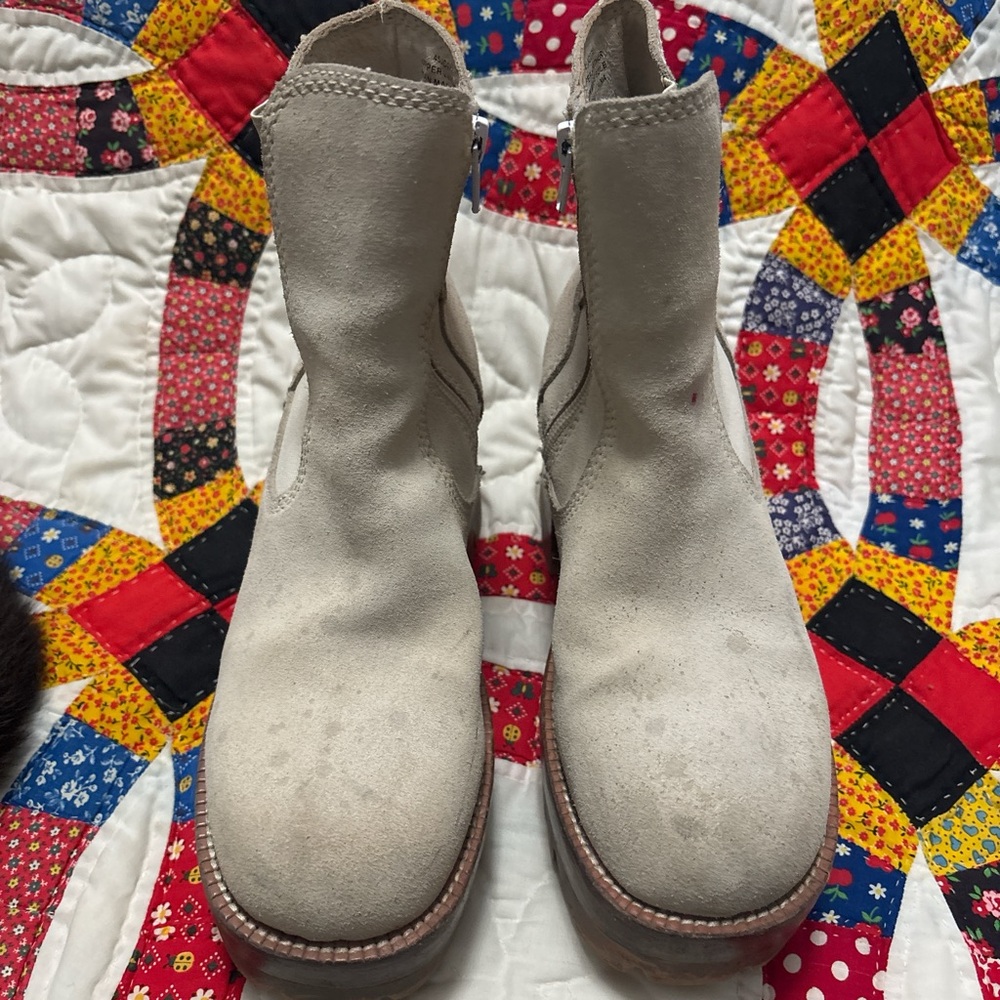 Jeffery Campbell x Free People Quavo Platform boots in bone size 8